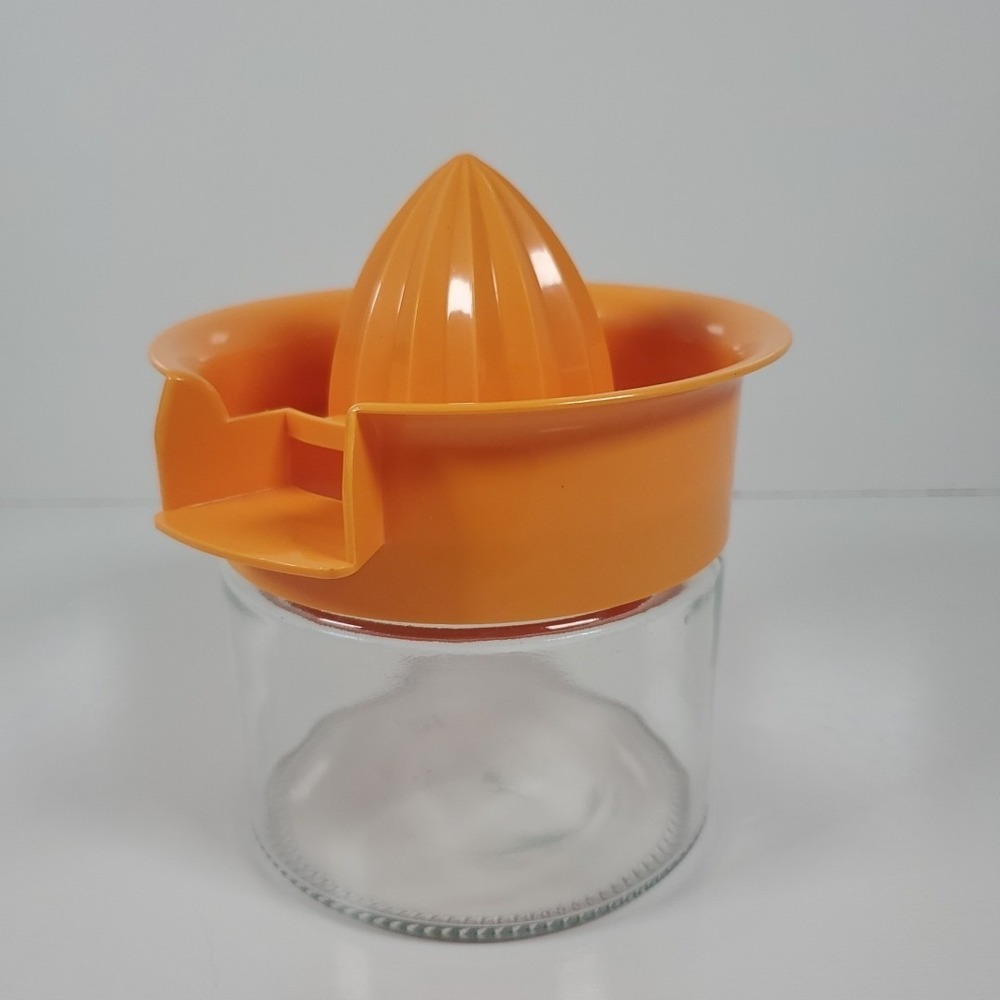 Vintage Kitchen MCM  Orange‎ Lemon Citrus Juicer Reamer Glass Jar Base